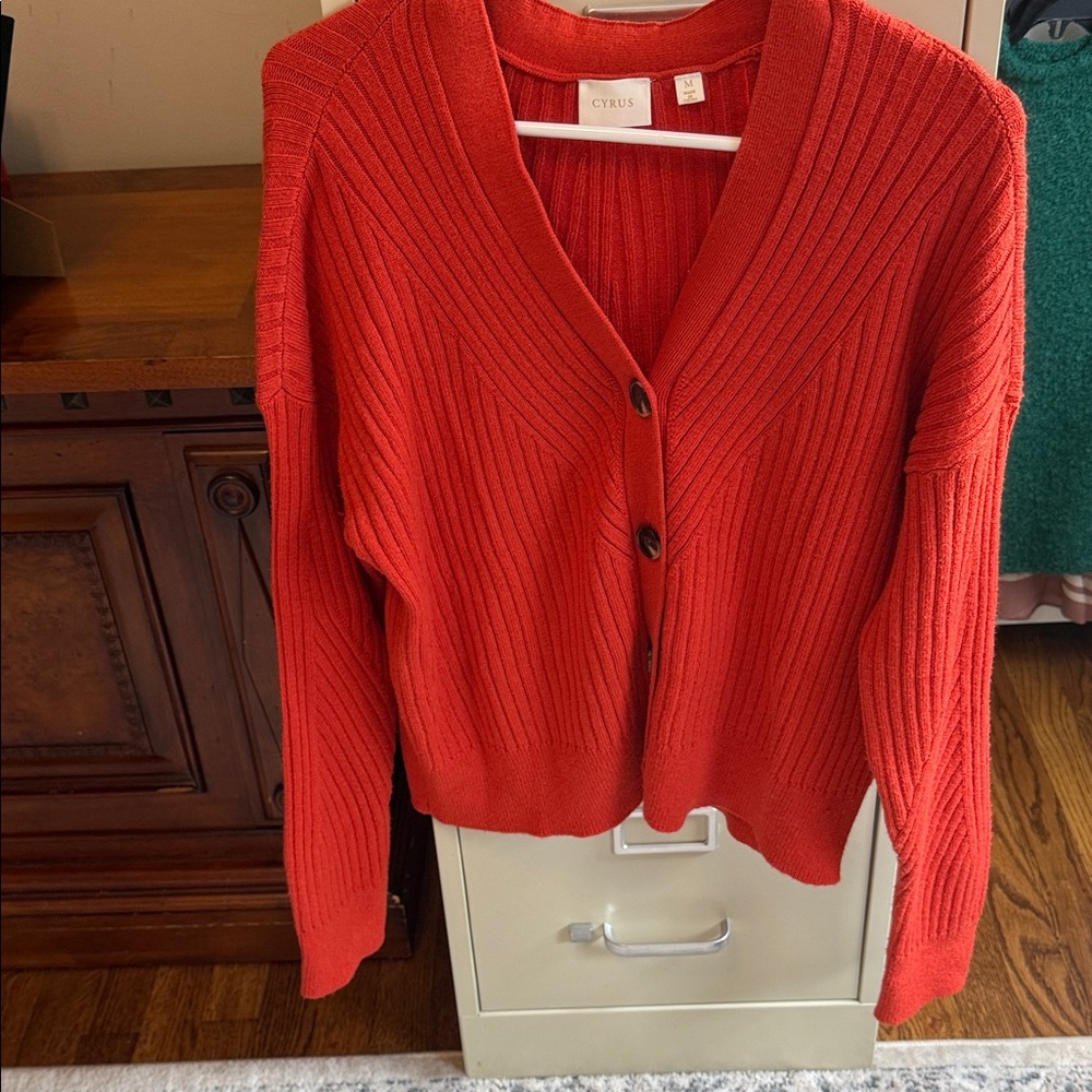 Cyrus Women's orange Cardigan